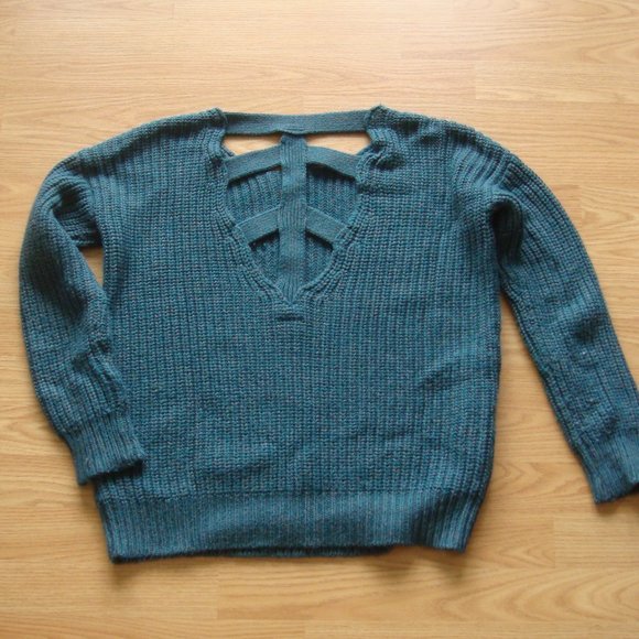 Urban Outfitters Sparkle & Fade Cross-Back Sweater | Size S - Picture 3 of 6